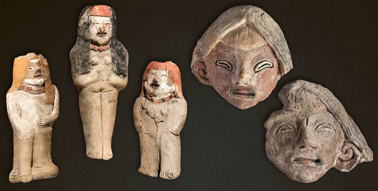 esculturas encontradas de la cultura caral en Perú